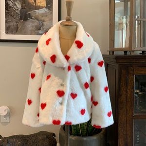 Janie and Jack Faux Fur Heart Coat